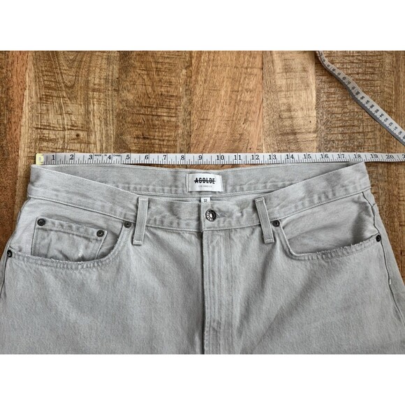Agolde Women's Pale Gray Ballon Jeans Barrell Style Organic Cotton 32 USA - Picture 11 of 12